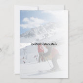 Skiing Birthday Party of Vacation kind Kaart (Achterkant)