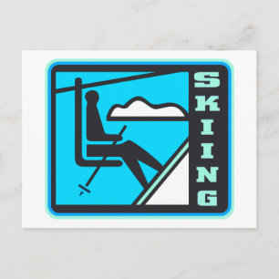 Skiing Briefkaart