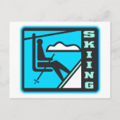 Skiing Briefkaart (Voorkant)