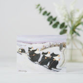 Skiing Briefkaart (Staand voorkant)