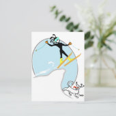 Skiing Briefkaart (Staand voorkant)