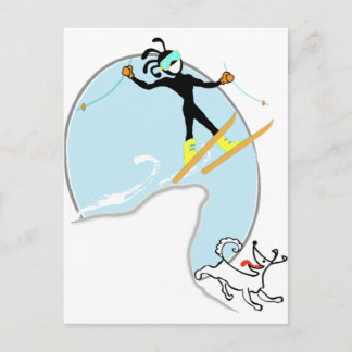 Skiing Briefkaart
