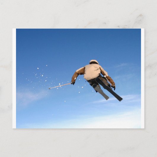 Skiing Briefkaart (Voorkant)