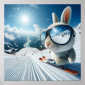 Skiing Bunny Adventure Poster (Voorkant)