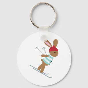 Skiing Bunny Sleutelhanger