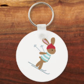 Skiing Bunny Sleutelhanger (Voorkant)