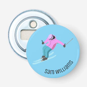 Skiing Button Flesopener