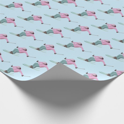 Skiing Cadeaupapier (Hoek)