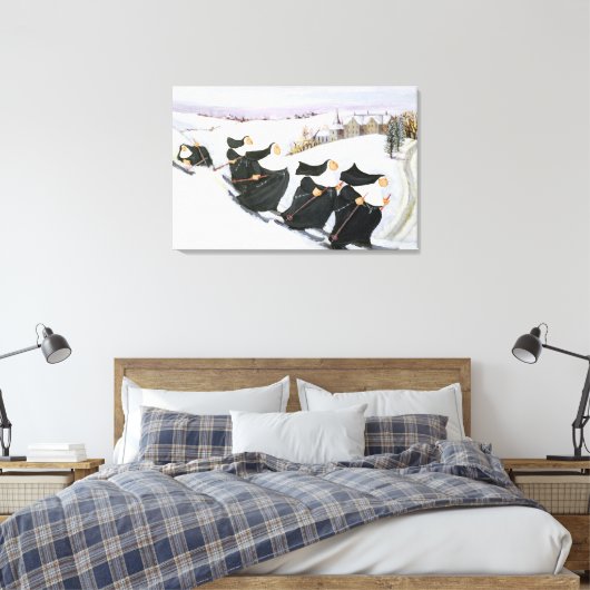 Skiing Canvas Afdruk (Insitu (Slaapkamer))