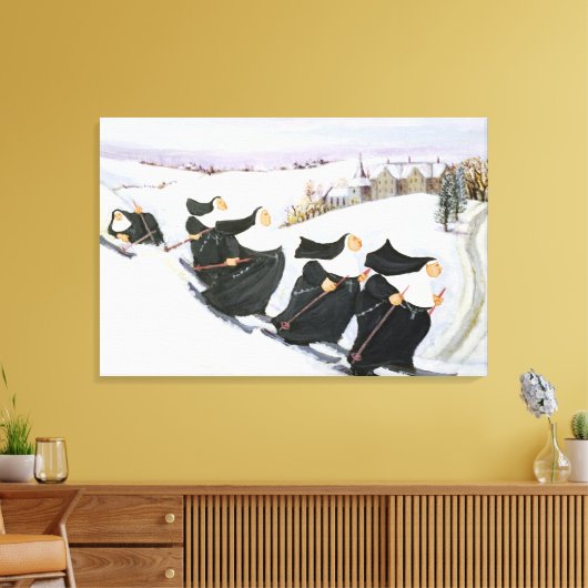 Skiing Canvas Afdruk (Insitu (Woonkamer))