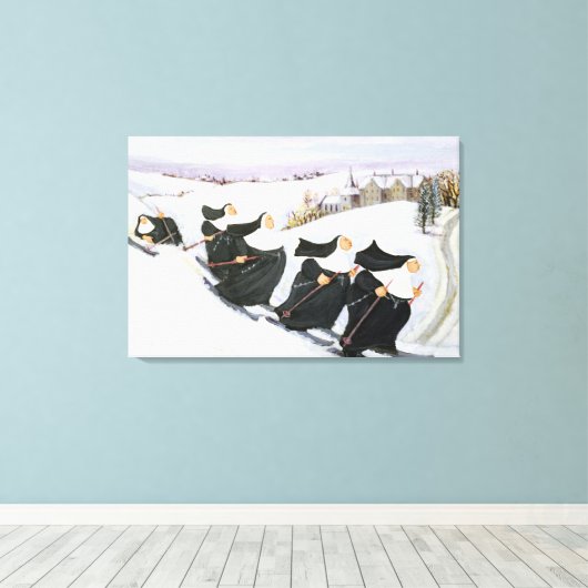 Skiing Canvas Afdruk (Insitu (Houten vloer))