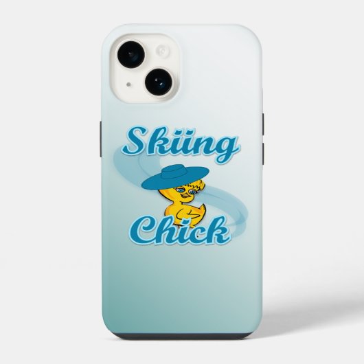 Skiing Chick #3 iPhone Hoesje (Achterkant)