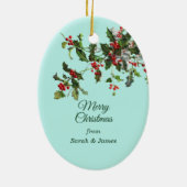 Skiing Child Delibera KerstBouquet Keramisch Ornament (Achterkant)