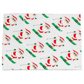 Skiing Christmas Holiday Groot Cadeauzakje (Voorkant)