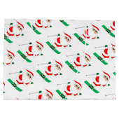 Skiing Christmas Holiday Groot Cadeauzakje (Achterkant)