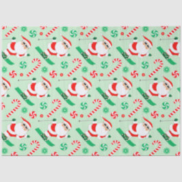 Skiing Christmas Holiday Tissuepapier