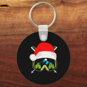 Skiing Christmas Santa Apparel For Men Kids Snowbo Sleutelhanger (Voorkant)