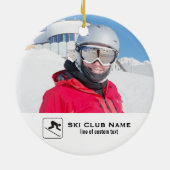 Skiing Club Ski Team Skier Custom Photo Collage Keramisch Ornament (Achterkant)