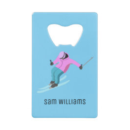 Skiing Creditkaart Flessenopener