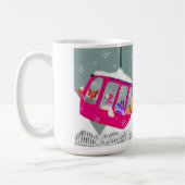 Skiing Cute Animal Friends  in Gondola Mug Koffiemok (Links)