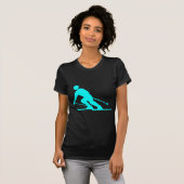 Skiing - Cyaan T-shirt (Voorkant volledig)
