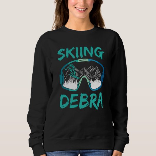 Skiing Debra Winter Sports Ski Hobby Skier Trui (Voorkant)