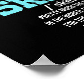 Skiing Definition Ski Skier Snowboard Winter Poster (Hoek)