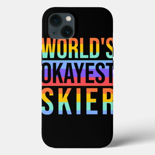 Skiing Design Okayest Skier Skiing Lover Case-Mate iPhone Case (Achterkant)
