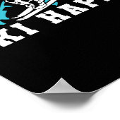 Skiing DonT Worry Ski Happy Skier Winter Sports Poster (Hoek)