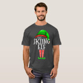 Skiing Elf Family Matching Group Kerstmis T-shirt (Voorkant volledig)