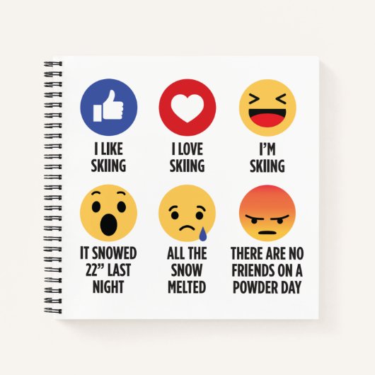 Skiing Emojis Notitieboek (Voorkant)