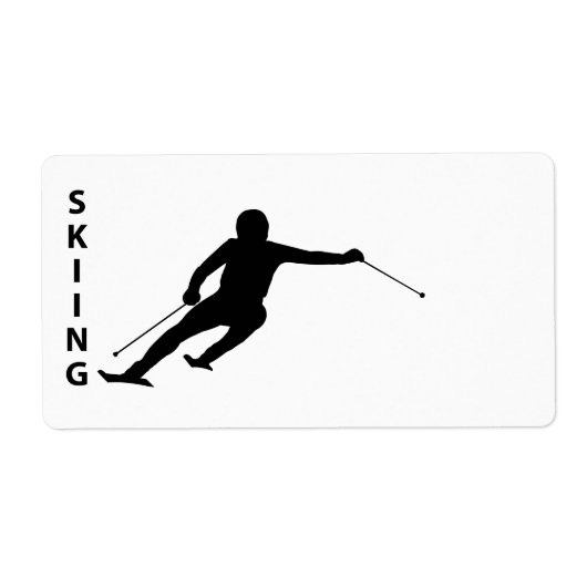 Skiing Etiket (Voorkant)