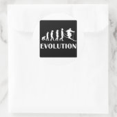 Skiing Evolution Ronde Sticker (Tas)