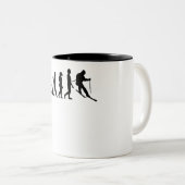 Skiing Evolution Tweekleurige Koffiemok (Voorkant rechts)
