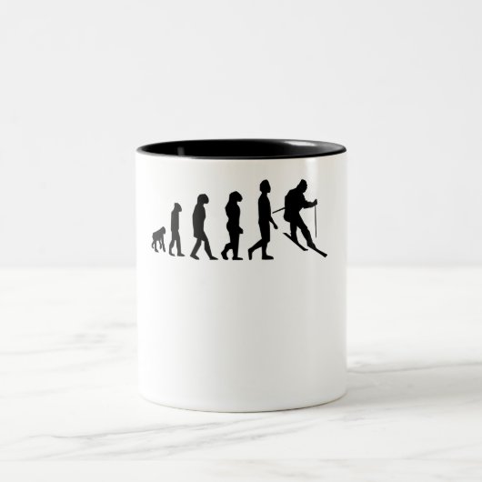 Skiing Evolution Tweekleurige Koffiemok (Center)