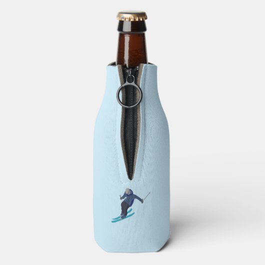 Skiing Flesjeskoeler (Fles Achterkant)