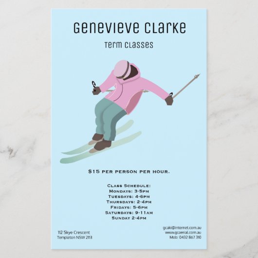 Skiing Flyer (Voorkant)