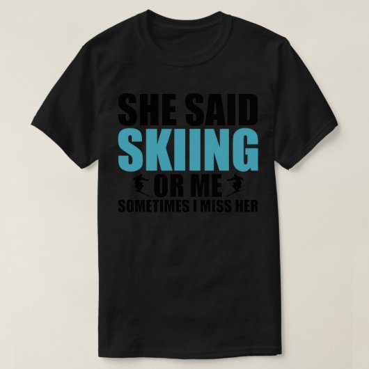 Skiing Funny 1 T-shirt (Design voorkant)