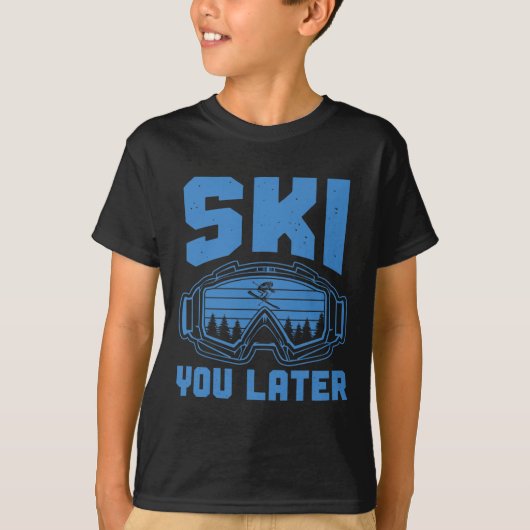 Skiing Funny Ski je later Winter Skier T-shirt (Voorkant)
