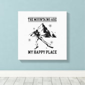 Skiing Gifts | Apres-ski Skiers Skier Ski Winter Canvas Afdruk (Insitu (Houten vloer))