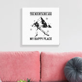 Skiing Gifts | Apres-ski Skiers Skier Ski Winter Canvas Afdruk (Insitu (Woonkamer))