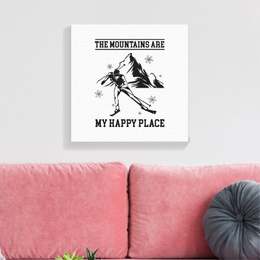 Skiing Gifts | Apres-ski Skiers Skier Ski Winter Canvas Afdruk (Insitu (Woonkamer))