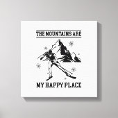 Skiing Gifts | Apres-ski Skiers Skier Ski Winter Canvas Afdruk (Voorkant)