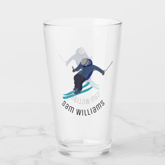 Skiing Glas (Achterkant)