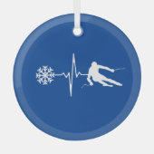 Skiing Glas Ornament (Voorkant)