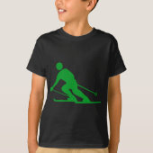 Skiing - Groen gras T-shirt (Voorkant)