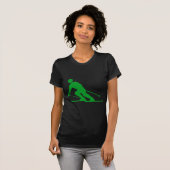 Skiing - Groen gras T-shirt (Voorkant volledig)