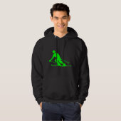 Skiing - groen hoodie (Voorkant volledig)