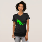 Skiing - groen t-shirt (Voorkant volledig)