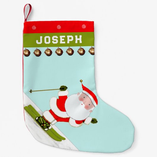 Skiing Holiday Gifts Large Kerststop Kleine Kerstsok (Voorkant)